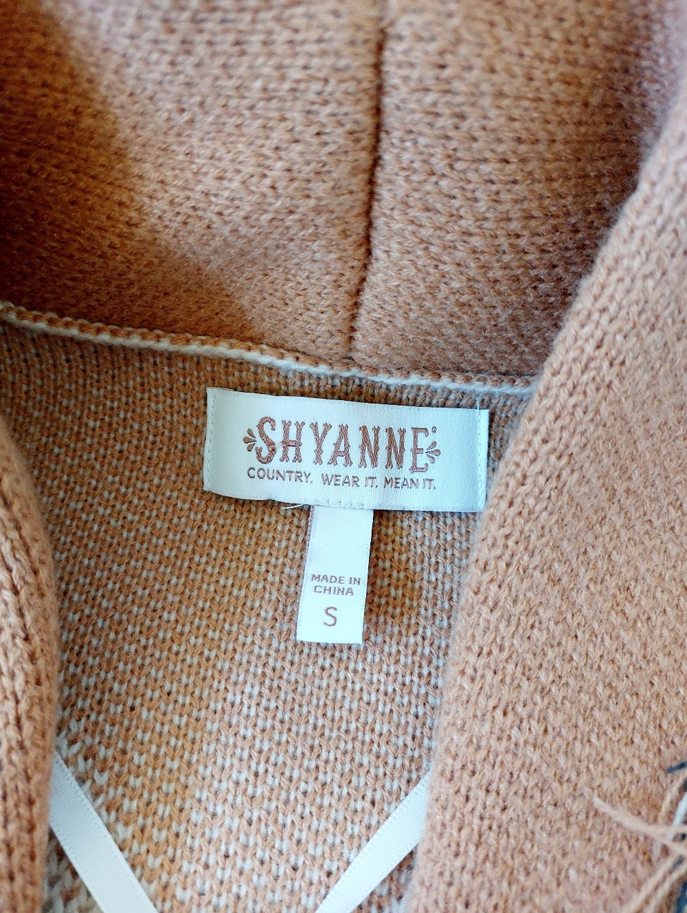 Southwestern Style Blanket Cardigan Sweater Fringe Small Shyanne‎ Country - Picture 5 of 8